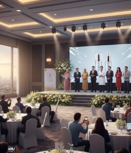 Ilustrasi konferensi pers soal launching produk kosmetik